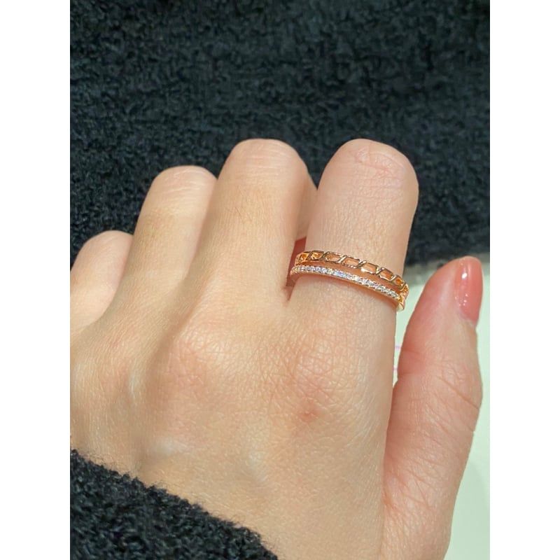 [ancafe.shop[Nhẫn freesize, 2 lines, lấp lánh
