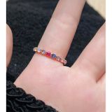 [ancafe.shop]Nhẫn bạc nữ đá màu rực rỡ,xinh xẻo