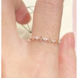 [ancafe.shop]Nhẫn bạc nữ đá màu nửa vòng nhẫn