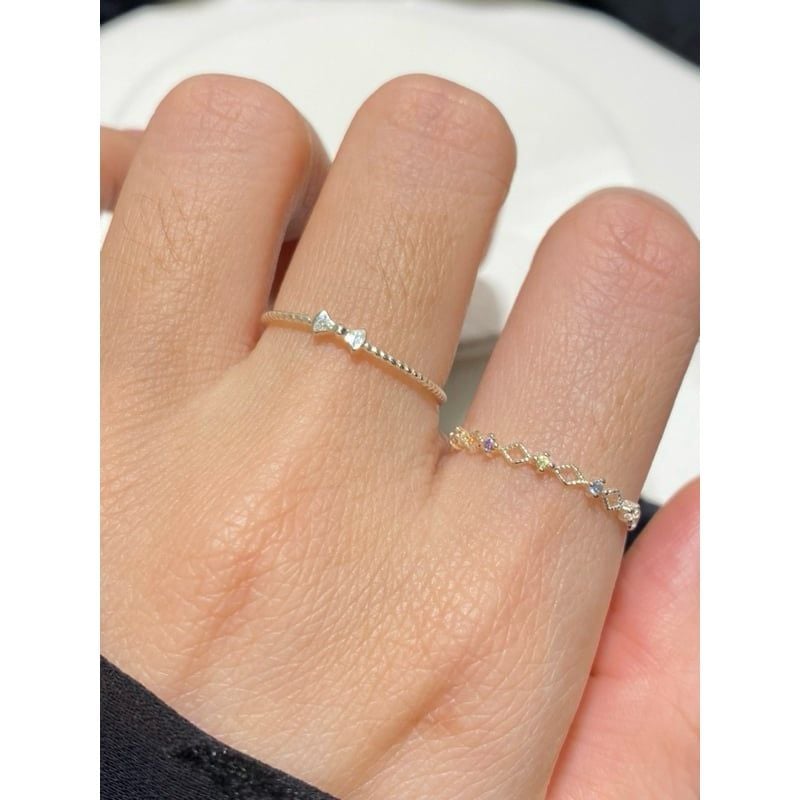 [ancafe.shop] Nhẫn, trỏ, đính đá, xinh xắn, đá màu