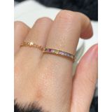 [ancafe.shop]Nhẫn ngón trỏ đá màu, ngón giữa tim nhỏ