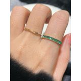 [ancafe.shop]Nhẫn ngón trỏ đá xanh, thanh lịch, hàn quốc