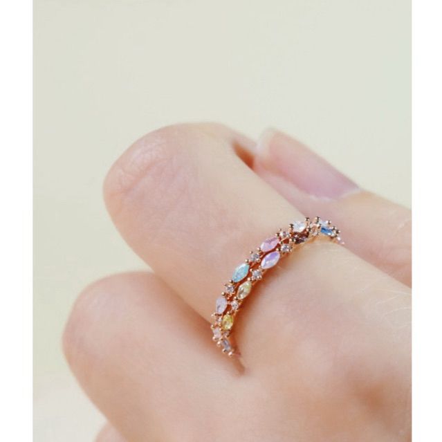 [ancafe.shop]Nhẫn full đá màu nữ hottrend đáng yêu