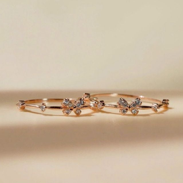 [ancafe.shop]Nhẫn bướm bạc nữ mảnh mai