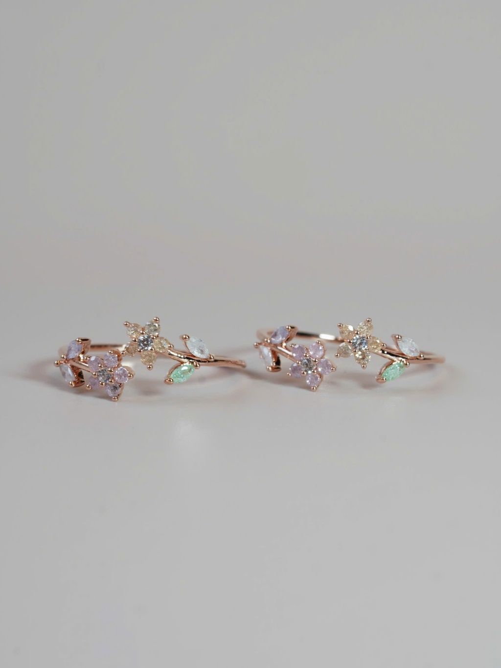 [ancafe.shop]Nhẫn hoa nữ,freesize hở,hoa lá nhẹ nhàng