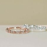 [ancafe.shop]Nhẫn hoa bạc nữ thanh lịch,mảnh mai