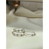 [ancafe.shop]Nhẫn bạc nữ 3 hoa xanh đáng yêu,xinh xắn