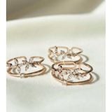 Nhẫn nữ hoa 4 cánh may mắn,hở freesize