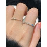 [ancafe.shop]Nhẫn ngón trỏ đá màu thanh lịch, hàn quốc, đá cz, ngón giữa thắt nút