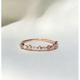 [ancafe.shop]Nhẫn bạc nữ đá màu nửa vòng nhẫn