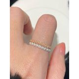 [ancafe.shop]Nhẫn hoa bạc thanh lịch, bông hoa, xinh