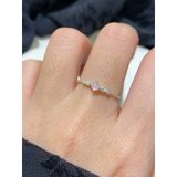 [ancafe.shop] Nhẫn thời trang,bạc mạ hồng, đính đá, xinh xắn, hồng