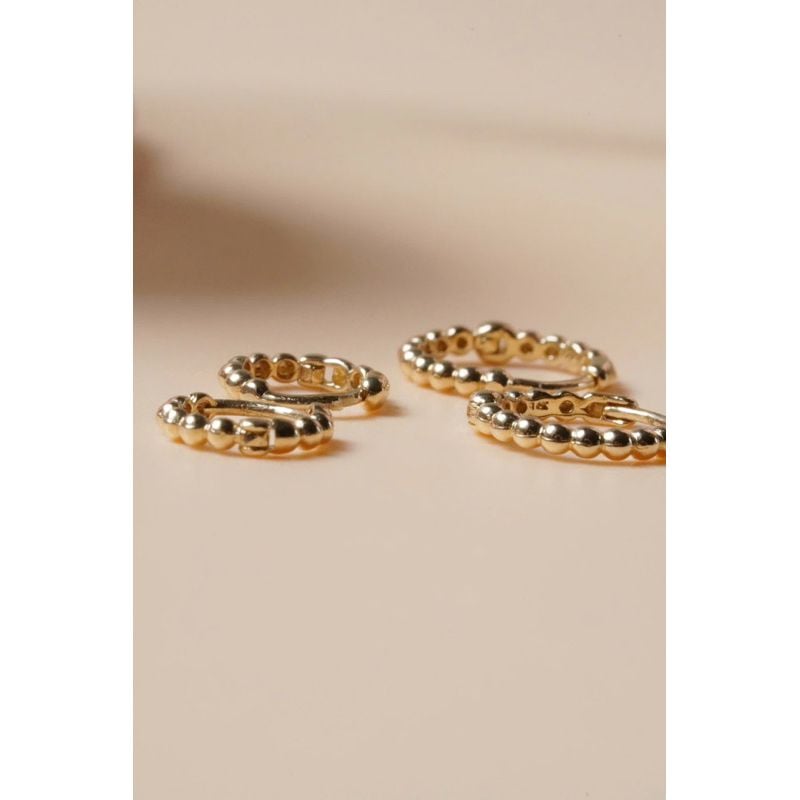 [ancafe.shop]Đôi hoa tai vàng 14k chuỗi hạt bi