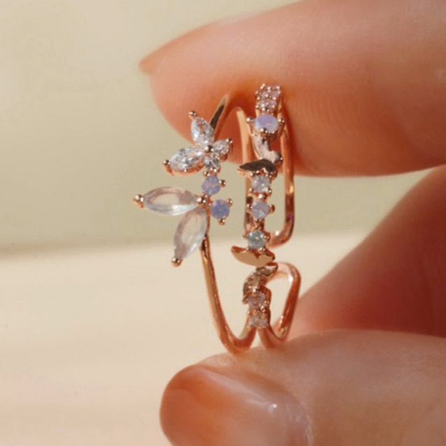 [ancafe.shop]Nhẫn bướm nữ hai line,freesize