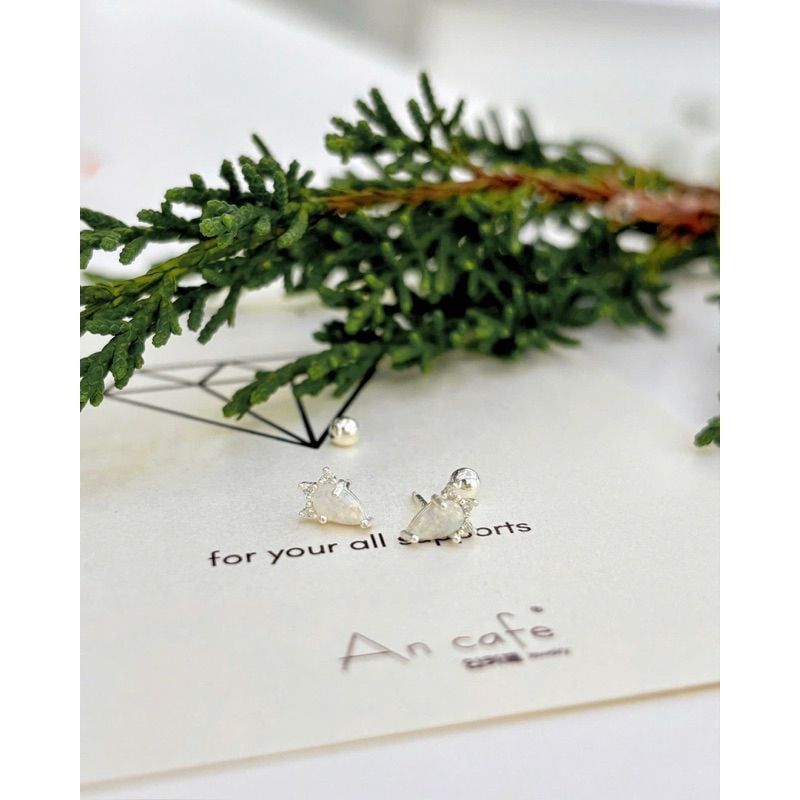 [ancafe.shop]đôi bông tai bạc nữ giọt nước long lanh