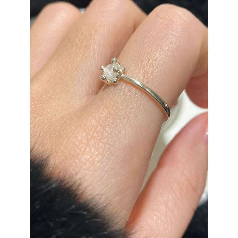 [ancafe.shop]Nhẫn ngón trỏ đá moonstone, thanh lịch