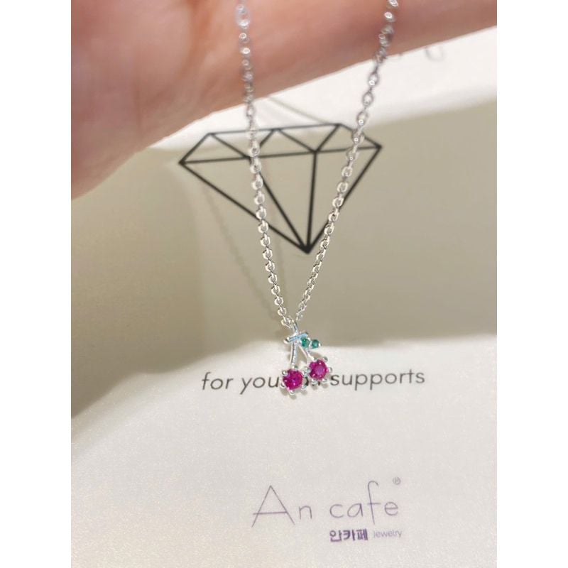 [ancafe.shop]Dây chuyền nữ mặt quả cherry đáng yêu