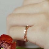 [ancafe.shop]Nhẫn bạc nữ-nơ xen kẽ,thanh lịch,ngón út