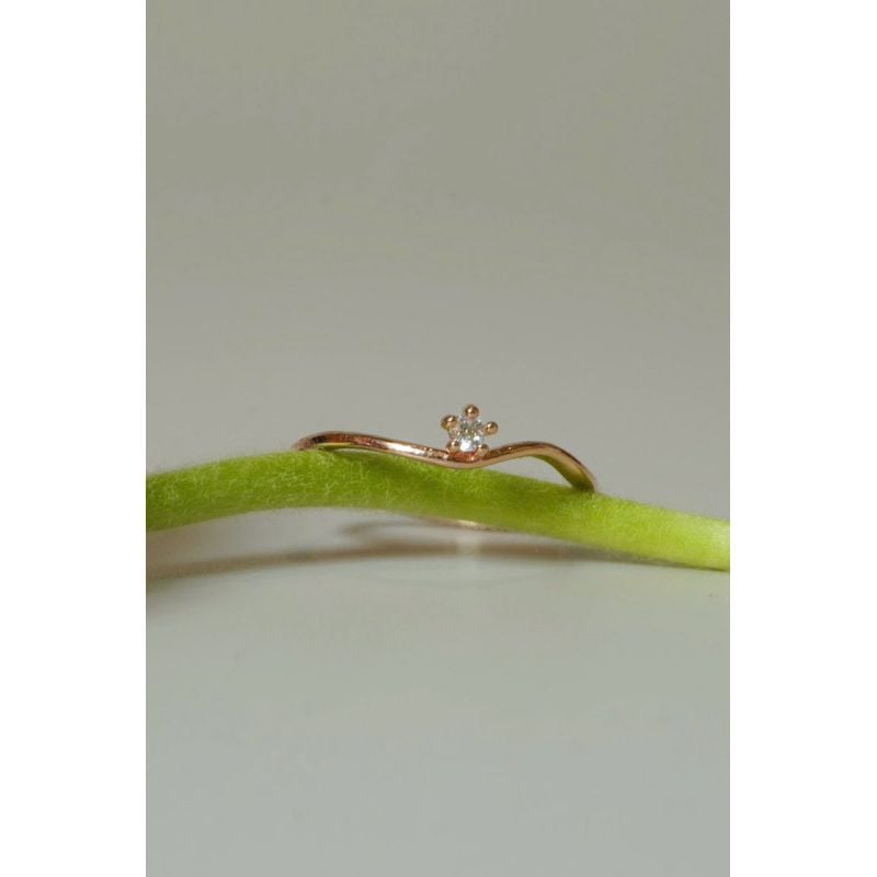 [ancafe.shop]Nhẫn bạc nữ,sóng,đính đá cz,ngón út