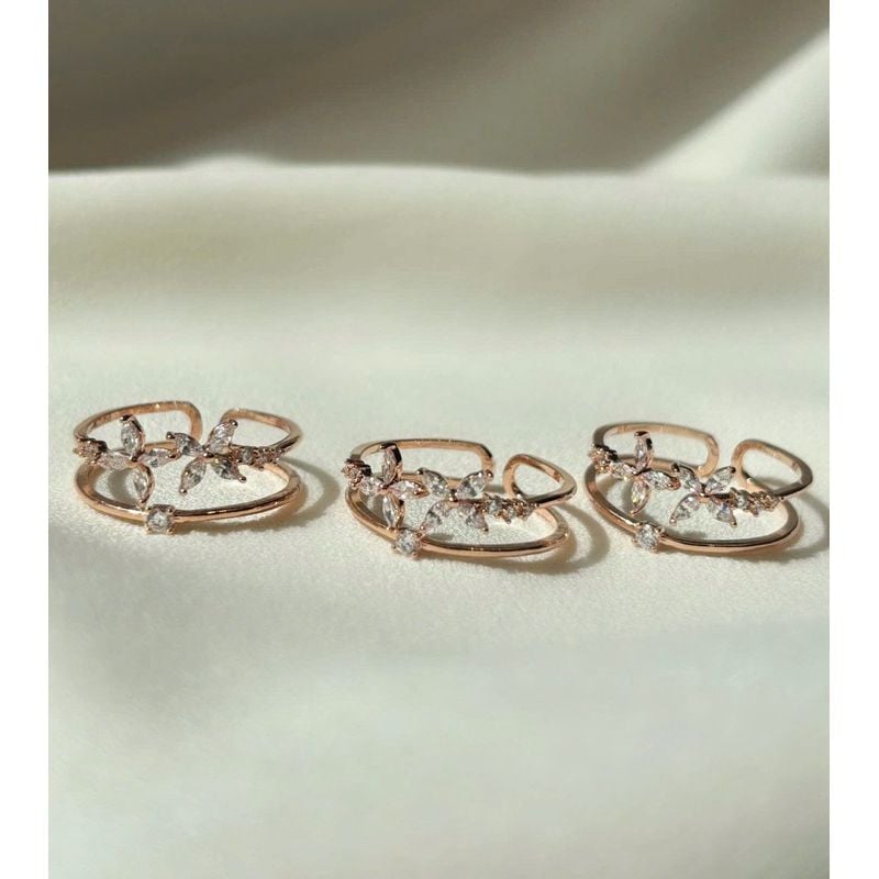 Nhẫn nữ hoa 4 cánh may mắn,hở freesize