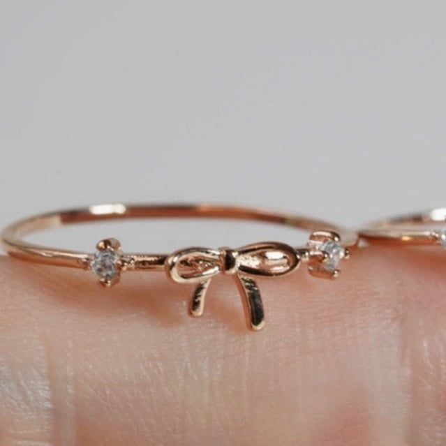 [ancafe.shop]Nhẫn trỏ nơ điệu, thanh lịch