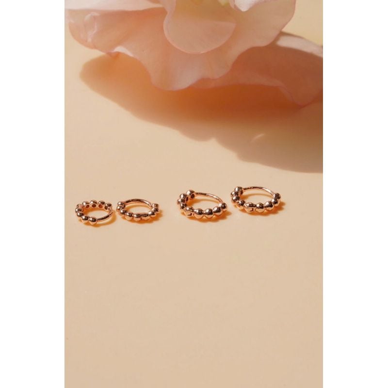 [ancafe.shop]Đôi vành bạc nữ tròn bi thanh lịch,hàn quốc