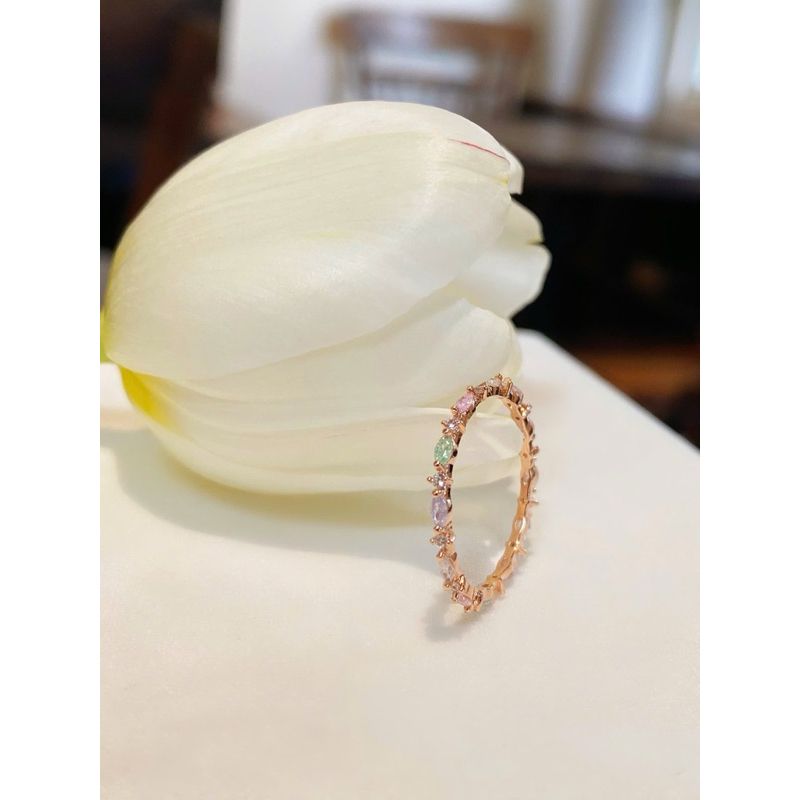 [ancafe.shop]Nhẫn đá màu nữ dễ thương,xinh xẻo