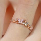 [ancafe.shop]Nhẫn nữ bướm tím đáng yêu,xinh xẻo