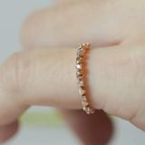 [ancafe.shop]Nhẫn bạc nữ,ngón út,đá xen kẽ tim,thanh lịch