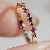 [ancafe.shop]Nhẫn nữ đá màu,đá tròn đáng yêu