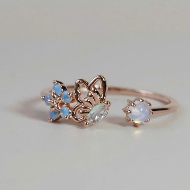 [ancafe.shop]Nhẫn nữ hở freesize bướm hoa