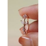 [ancafe.shop]Nhẫn nữ hoa lá đá màu,thanh lịch