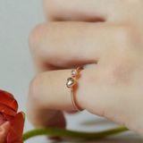 [ancafe.shop]Nhẫn bạc nữ,hở,tim đính đá,ngón út