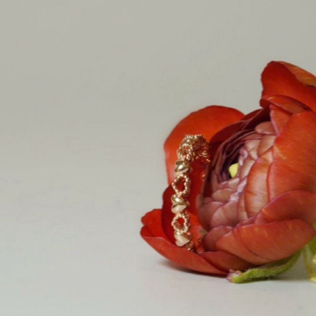 [ancafe.shop]Nhẫn bạc nữ,ngón út,tim đặc xen kẽ rỗng