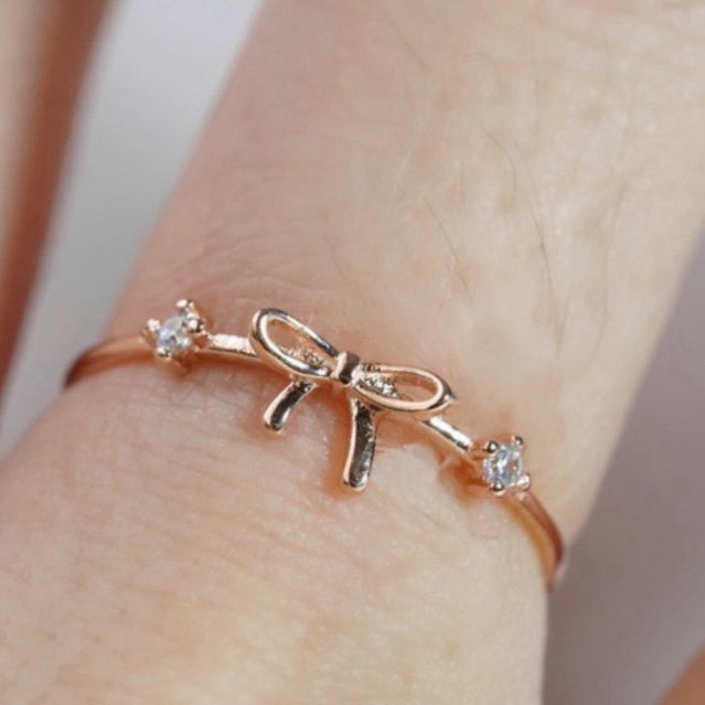 [ancafe.shop]Nhẫn trỏ nơ điệu, thanh lịch