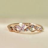 [ancafe.shop]Nhẫn nữ bướm tím đáng yêu,xinh xẻo