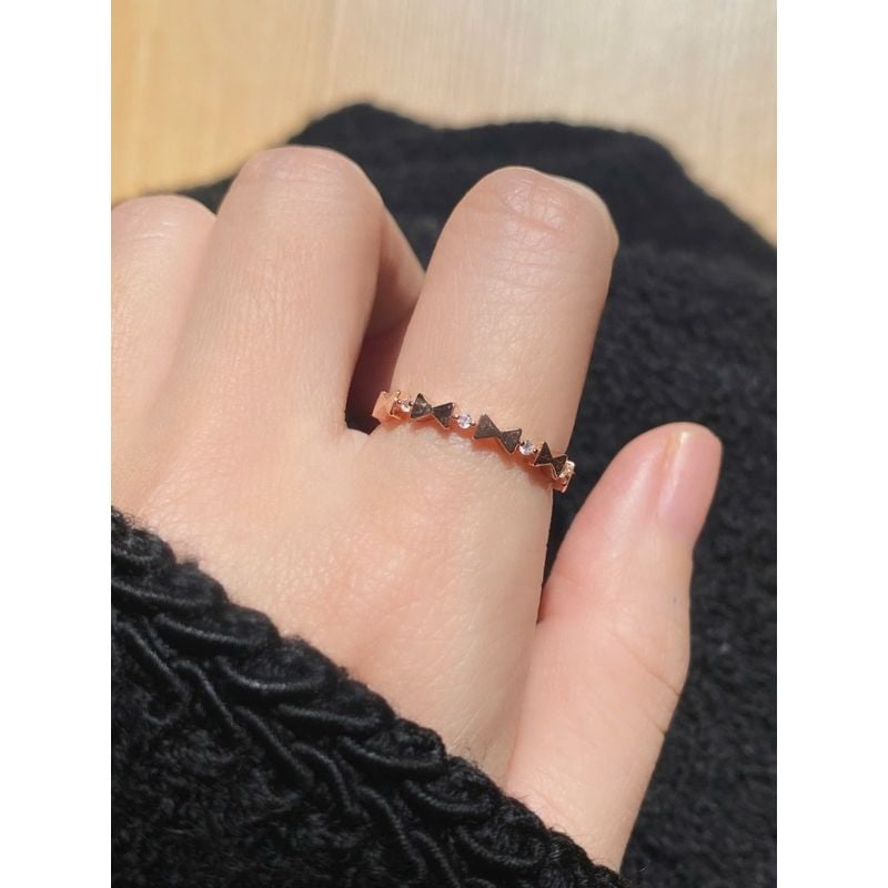 [ancafe.shop]Nhẫn bạc nữ hình nơ trong trẻo,thanh lịch