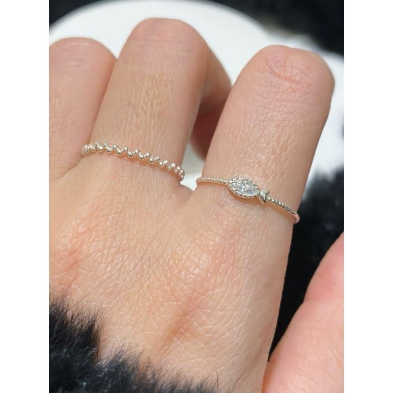 [ancafe.shop]Nhẫn ngón trỏ cá đá, ngón giữa xoắn