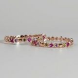 [ancafe.shop]Nhẫn nữ đá màu,đá tròn đáng yêu