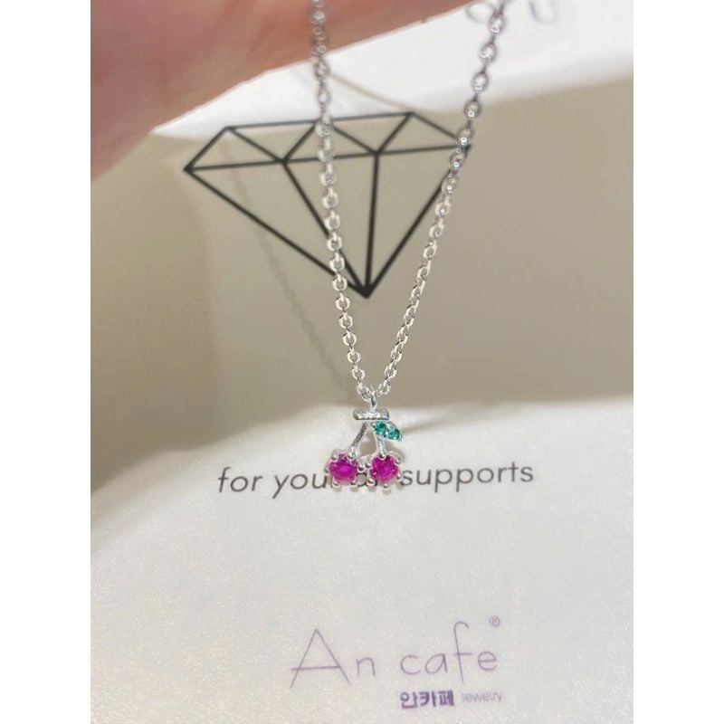 [ancafe.shop]Dây chuyền nữ mặt quả cherry đáng yêu