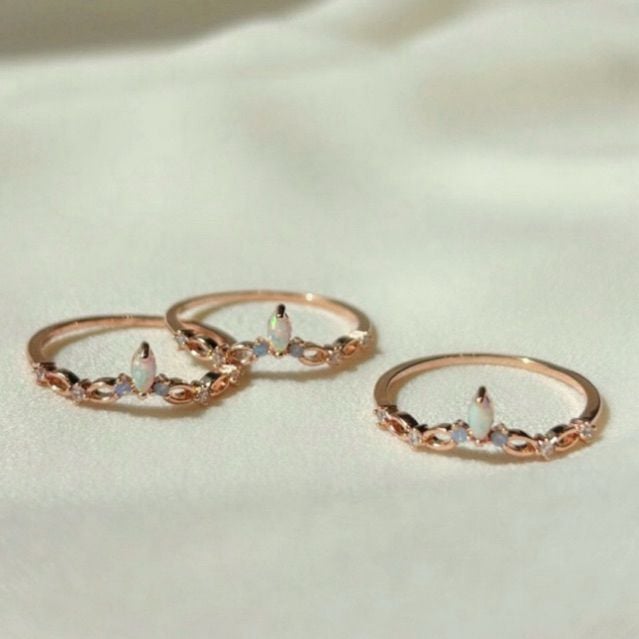 [ancafe.shop]Nhẫn vương miện bạc nữ thanh lịch