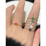 [ancafe.shop]Nhẫn bông hoa nhiều màu, dễ thương, hàn quốc, thanh lịch