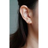 [ancafe.shop]1 chiếc hoa tai vàng 14k,hoa 4 lá đá moissanite