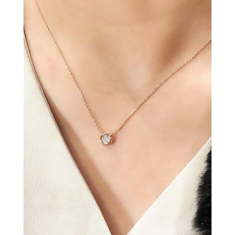 Dây chuyền mặt tròn nữ đơn giản,tinh tế,nhẹ nhàng