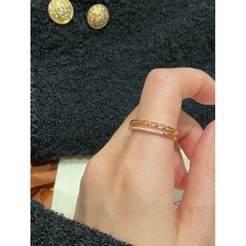 [ancafe.shop[Nhẫn freesize, 2 lines, lấp lánh