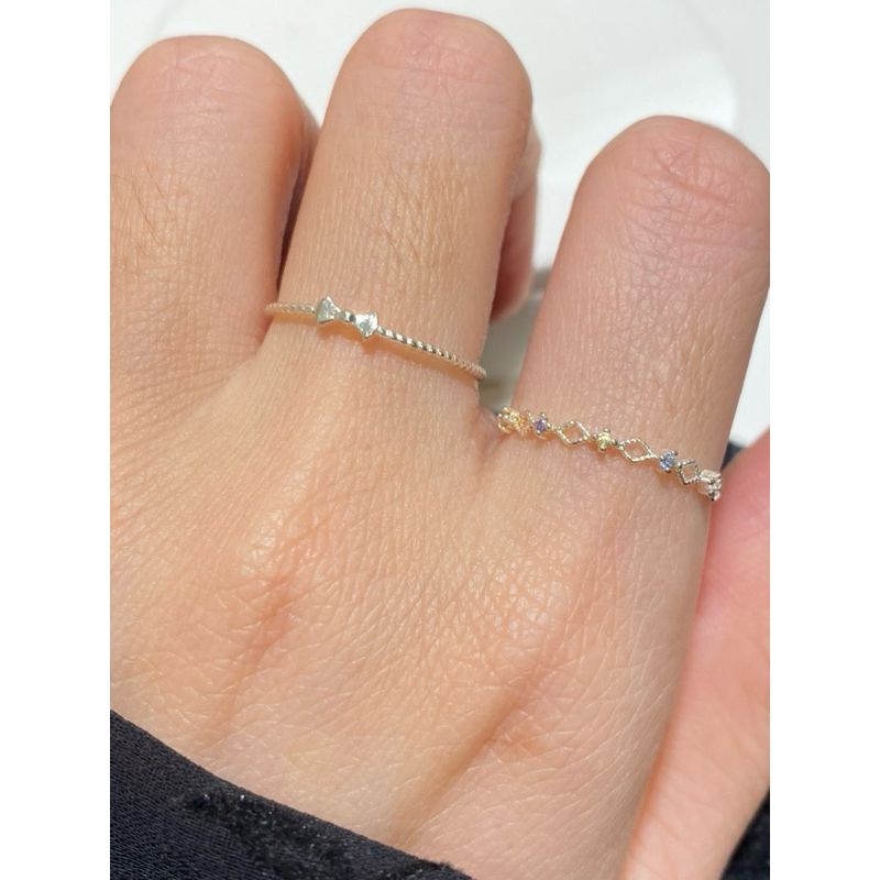 [ancafe.shop] Nhẫn, trỏ, đính đá, xinh xắn, đá màu