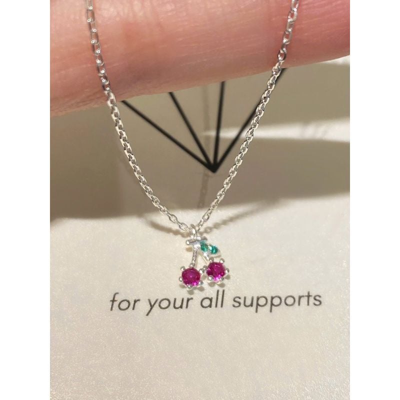 [ancafe.shop]Dây chuyền nữ mặt quả cherry đáng yêu