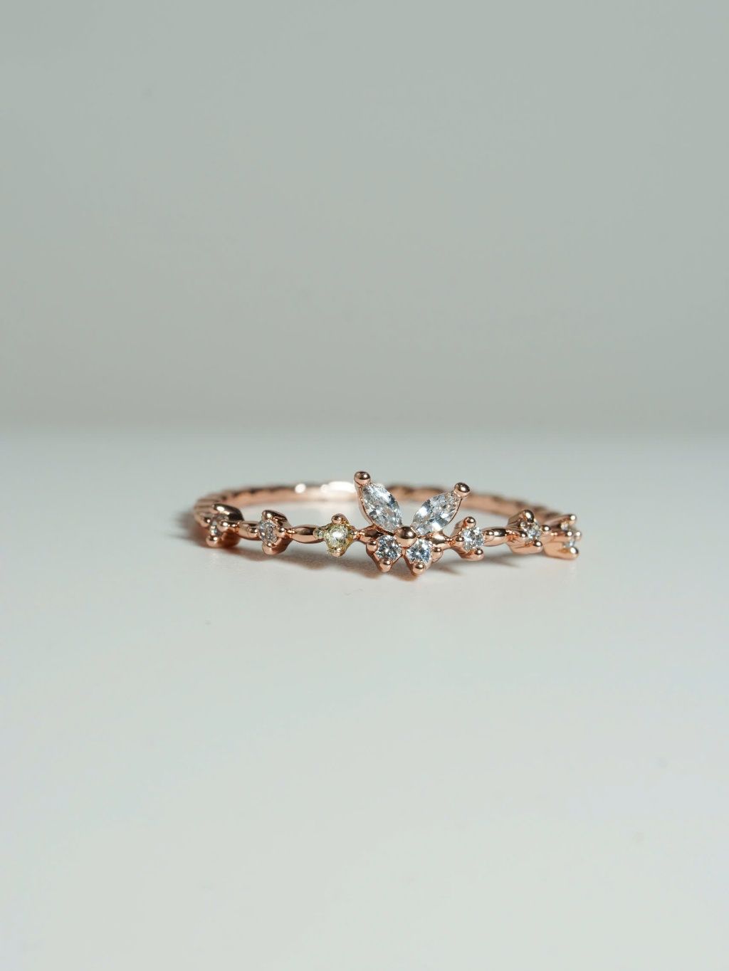 [ancafe.shop]Nhẫn bướm nữ,đính đá trắng,thanh lịch,mảnh mai