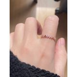 [ancafe.shop]Nhẫn nữ nửa vòng đá màu đáng yêu,cute