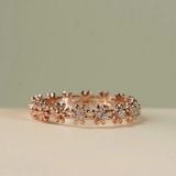 [ancafe.shop]Nhẫn bạc nữ hoa xen kẽ nhau